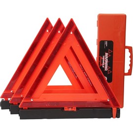 Safety Triangles DOT Approved, Standard Warning Triangles Enmergency Reflector, Emergency Triangles for Vehicles with Carry Case(3 Pack,Without Sand)