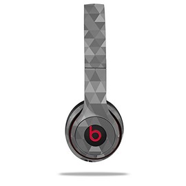 WraptorSkinz Skin Compatible with Beats Solo 4, Solo 3 and Solo 2 Wireless Headphones - Triangle Mosaic Gray - Decal Vinyl Wrap (Headphones NOT Included)