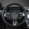 West Llama Car Steering Wheel Cover for Ford Escape,Explorer,Fusion,Focus,Bronco,Transit,Edge(Diamond Quilted-Black+Blue-