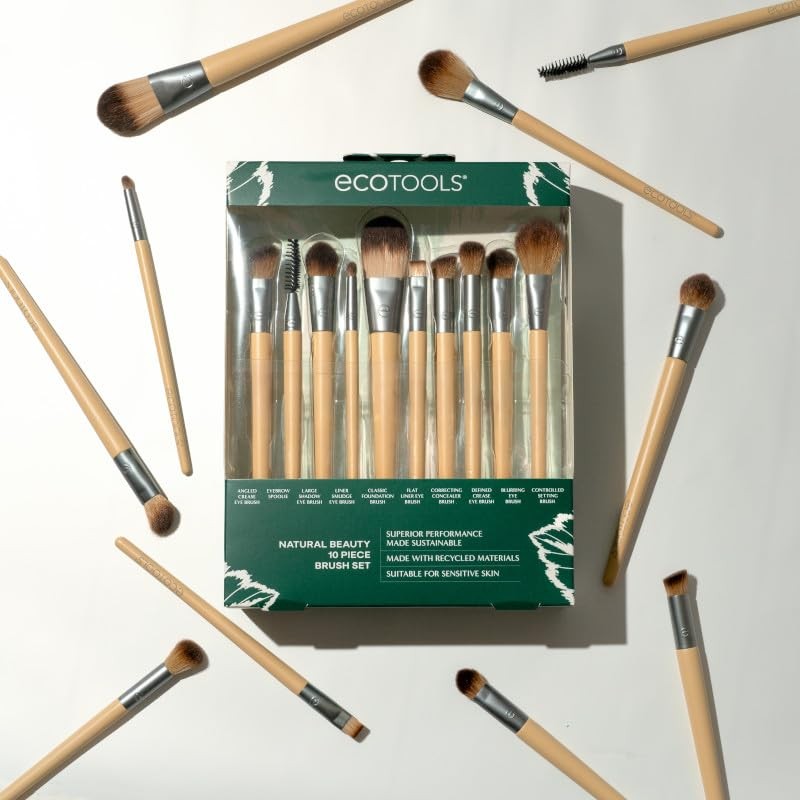 EcoTools Natural Beauty 10 Piece Brush Set - Vegan Tools