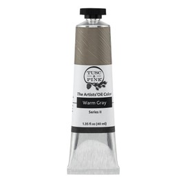 Tusc & Pine Artist Oil Paint - Warm Grey, 40 ml, Non-Yellowing, Rich & Creamy Consistency, Maximum Pigment Load, Small Batch Milled Oil Paints Made in The USA for Professional Artists
