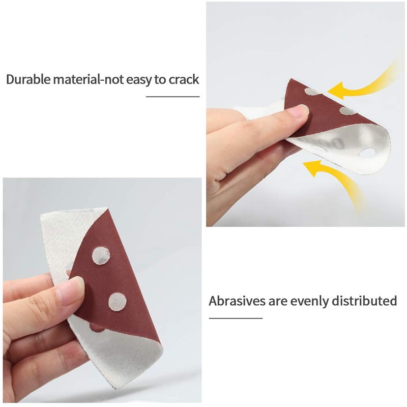 SPEEDWOX 50 Pcs Triangle Sanding Pads Hook and Loop 1000