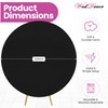 WedDecor 7.2ft (220cm) Black Round Backdrop Cover Adjustable Spandex Wrinkle