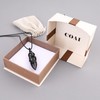 COAI Prayer Black Obsidian Vajra Buddha Necklace Black Stone Necklace