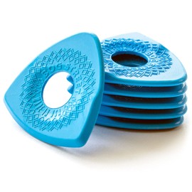 Bog Street AXE CUT Guitar Picks, Heavy, Electric, Acoustic and Bass Guitar Picks, Blue (12-Pack)