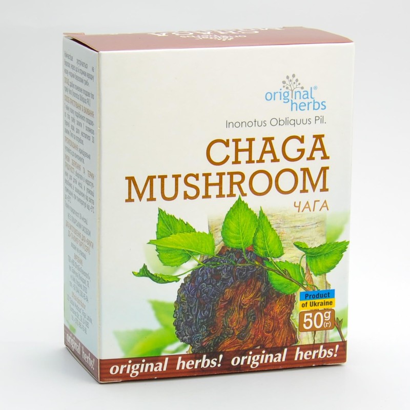 CHAGA MUSHROOM, INONOTUS OBLIQUUS PIL | Original Herbs Herbal Tea
