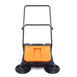 OCASAMI Outdoor Hand Push Floor Sweeper, Industrial Manual Floor Sweeper Non Electric, 12 Gallon Capacity Container, 26.77" Sweeping Width, Sweeps 29277 Square Feet/Hour