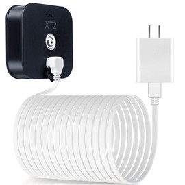 Itramax 20 FT Blink Outdoor/Indoor (3rd Gen) Charger Cable with Adapter(1 Pack),Compatible for Blink XT/XT2 Camera Charging Brick and 90 Degree Right Angled Micro USB Cord,Waterproof Power Wire Supply