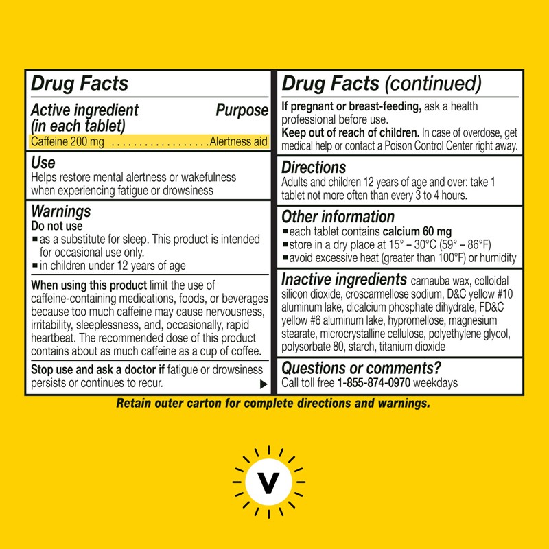 Vivarin, Caffeine Pills, 200mg Caffeine per Dose, Safely and Effectively
