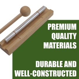 Soundspire Meditation Chime with Mallet, Single Tone Hand Bell for Classroom Management, Yoga Teachers, Sound Healing Therapy (Metal Mindfulness Instrument)