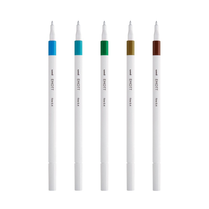 uni-ball Emott Uni Mitsubishi Pencil - 5 Felt Tip Pens