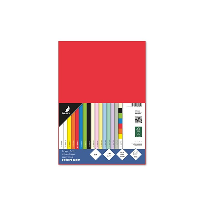 kangaro - Coloured Paper Red DIN A4 120 g/m² FSC