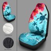 Bulopur Red Hibiscus Sea Turtle Print Car Seat Covers for