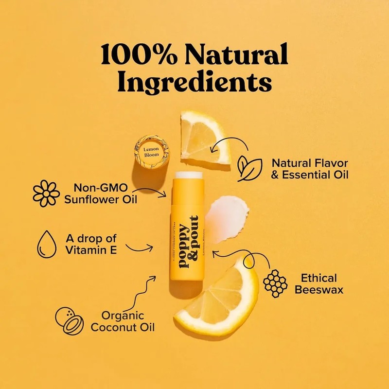 Bálsamo Labial Natural Cera Abejas Aceite Coco 0.3oz