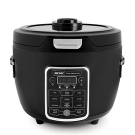 Aroma Professional ARC-1230R Cool Touch Glass Lid, Food Steamer, Slow Cooker, Multicooker with 11 Preset Functions, Steam Tray, Measuring Cup, Rice Spatula, 20 Cooked