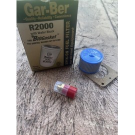 1.65 60 A Oil Burner Tune up Kit 1.65 60 A Hollow Nozzle Oil Burner Service Kit with Gar-Ber Model R 2000 Spin on Fuel Filter and "A" Pump Strainer, Includes Nozzle, filter, and strainer