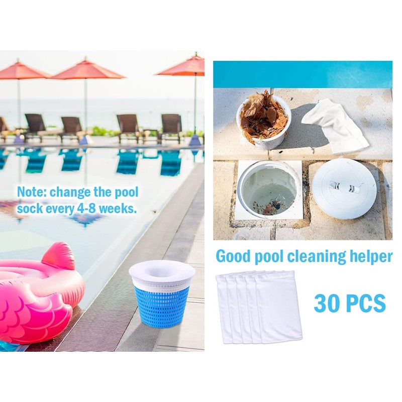 Hitopin Pack of 30 Pool Skimmer Socks, Skimmer Basket Net,