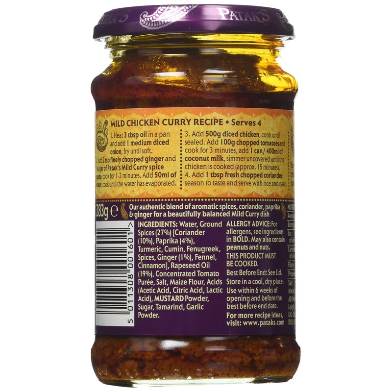 Patak's Curry Paste Mild, 10-Ounce Jars (Pack of 6)