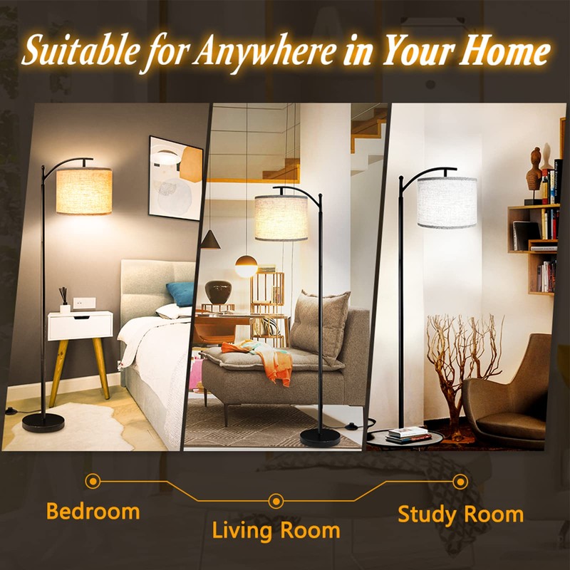 ROTTOGOON Floor Lamp for Living Room with 3 Color Temperatures