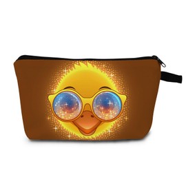 MoCaliduccious Cute Cartoon Duck Makeup Bag for Women Travel Cosmetic Organizer Bag Teacher Appreciation Gifts Small Zipper Toiletry Bag