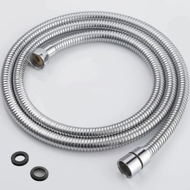 HOMYEP Flexible Shower Hose Stainless Steel Handheld Shower Head Attachment Hose, 59 Inch, Chrome