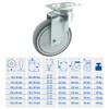 Rollentechnik Swivel Castor without Lock Wheel Thermoplastic Rubber Diameter 100
