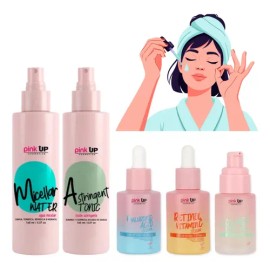 Kit Skincare Pink Up 5 Piezas Rutina Facial Completa                                                                                                  