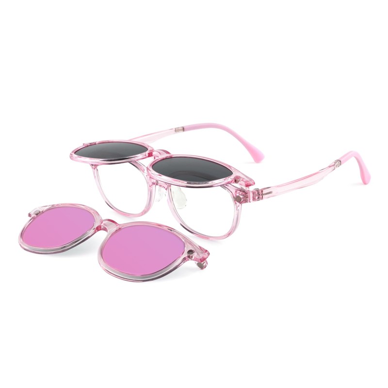 EYEBUDDY Kids Magnetic Clip-On Sunglasses, UV Polarized Sunglasses for Boys