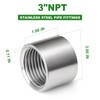 TAISHER 1PCS 304 Stainless Steel Cast Pipe Fitting, Coupling, 3"
