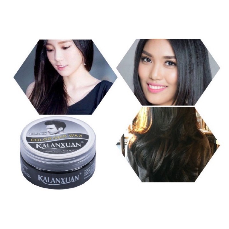 [Black] Temporary Hair Wax Gel Mud Rambut Pewarna Lilin Sementara