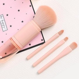[Lungs_62] Portable All-in-One Makeup Brush 4-in-1 Brush Set (46373371) - Type C / FREE / [룽스_62]휴대용 올인원 화장브러쉬 4in1브러쉬 1세트 (46373371) - C타입／FREE