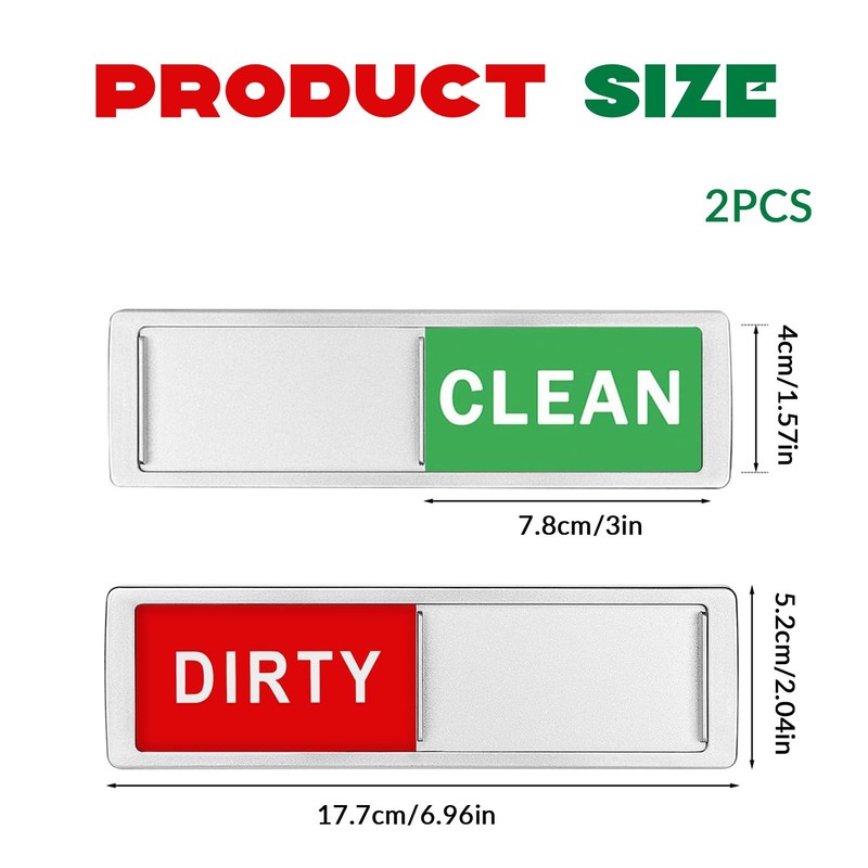vcsjw Dirty Clean Dishwasher Magnet, Clean Dirty Dishwasher Sign, Dishwasher