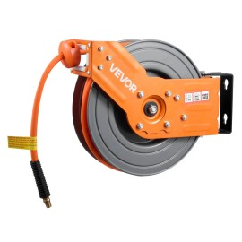 Hybrid 3/8 Inch X 50 FT Auto Rewind Air-Compressor Hose Reel 300PSI Max 5 ft Lead Retractable Air RatchetsHose Material: Mixed, Size: Size 50 ft x 3/8 inch