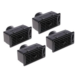 TEAMWILL 4Pcs Black Heat AC Air Exhaust Vent Dash Ventilation Outlet Fit for Car RV ATV Truck Trailer