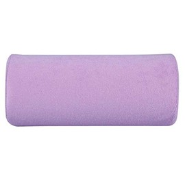 HURRISE Reposabrazos para uñas, cojín de terciopelo desmontable y lavable, semicircular para mesa de manicura, ideal para gelish, morado.
