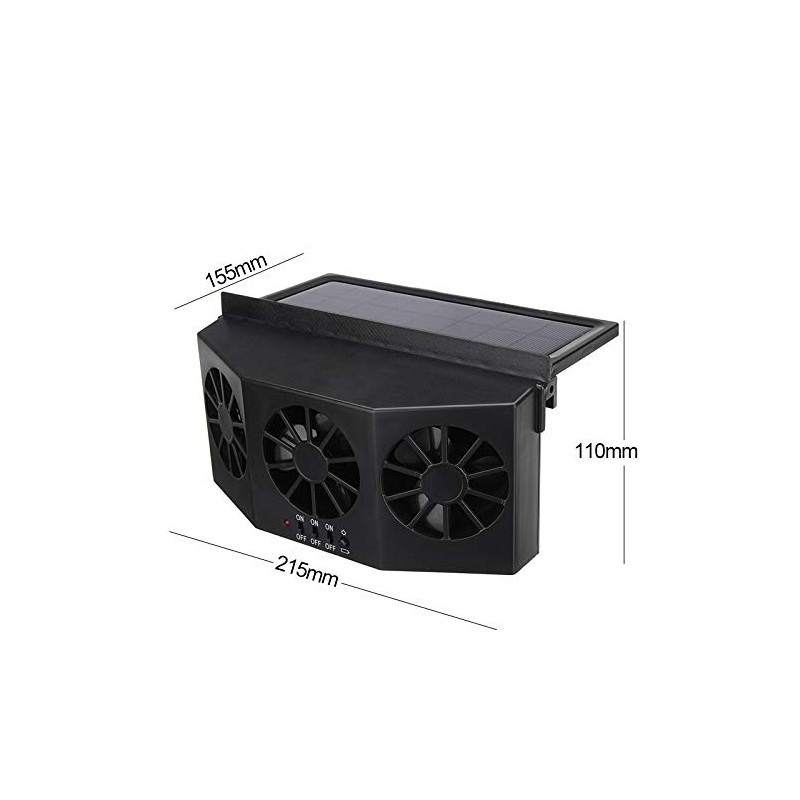 Solar Window Ventilation Exhaust Fan, Riloer Solar Car Ventilation Exhaust