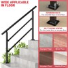 2 Pack Handrails for Outdoor Steps, Wrought Iron Black Stair