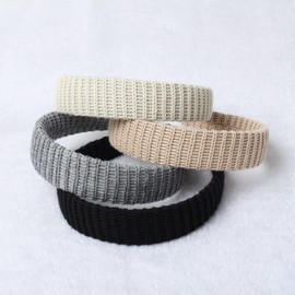 Headbands for Women Non Slip Trendy Knitted Headband Wide Cute Fall Headband for Girls Solid Elastic Hair Bands Fashion Hair Accessories Pack of 4