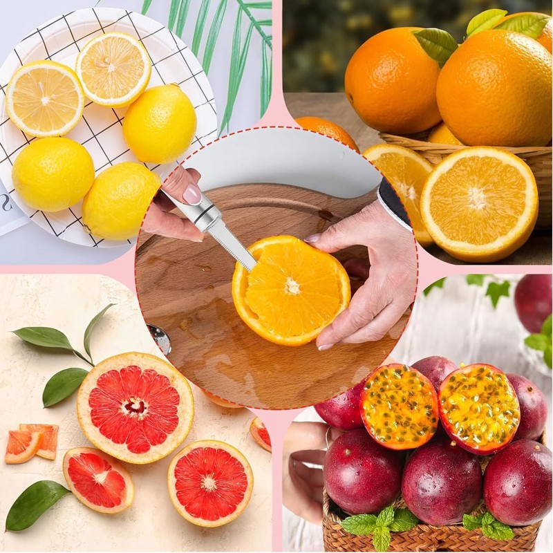 2 Pack Grapefruit Cutter Curved Grapefruit Cutter Stainless Steel Peeler