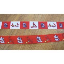 Unbranded St. Louis Cardinals 7/8" Grosgrain Ribbon By the Yard - St Louis Cardinals