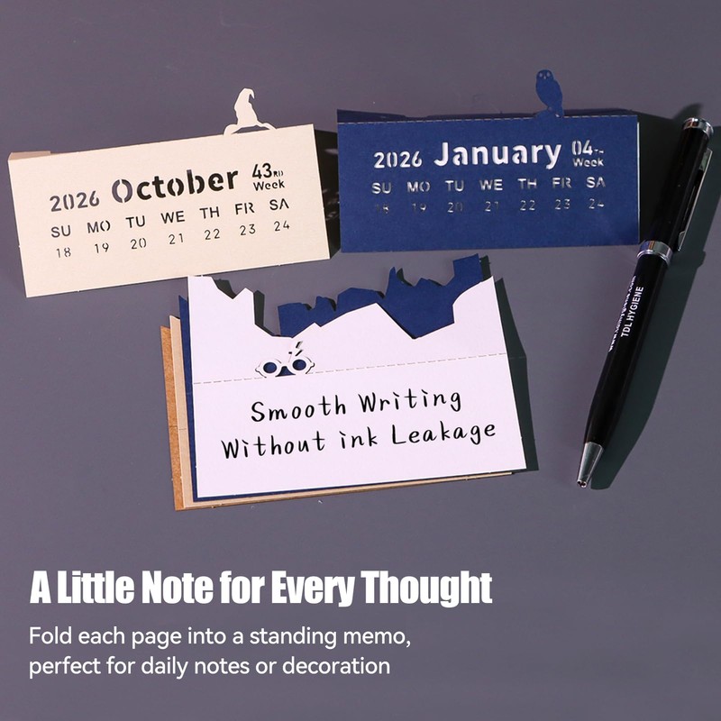 3D Calendar Tear Off 2026 3D Desk Calendar Notepad with