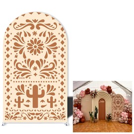 Mexico Theme Arch Stand Covers Fiesta Wedding Party Elastic Fabric Background Birthday Baptismx Baby Shower Decor Props (75x180cm(W30''H72''),G-3741)