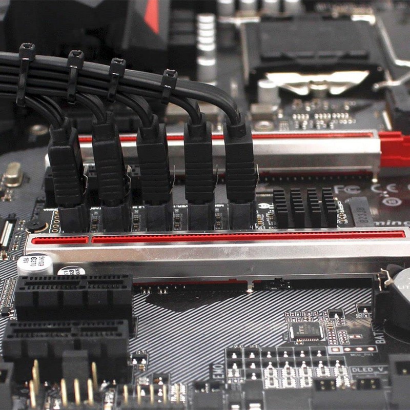 ChenYang 5 Ports M.2 to SATA Adapter, M Key NVME