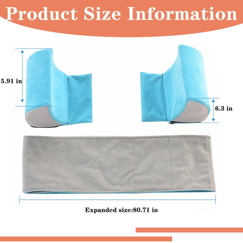 AUSTYLCO Wheelchair Lateral Support Cushion, Blue, Modern Style, Pillow Back,