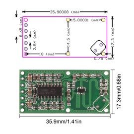 6PCS RCWL-0516 Microwave Radar Motion Sensor Module for Arduino ESP8266 Nodemcu Wemos Smart Switch Module Human Body Induction Detector 5-7M Distance 4-28V 100mA Rat Cat Detector