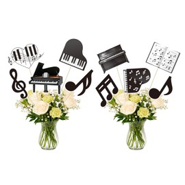 26PCS Piano Music Party Centerpiece Sticks Musical Note Table Toppers Recital