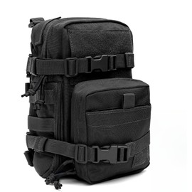 GZ XINXING Tactical Hydration Backpack, Outdoor Water Backpack Carrier Pack for Vest Backpack, Holds 1.5L Water Bladder, Mini MOLLE Tactical Backpack for Hiking, Biking, Running, Climbing