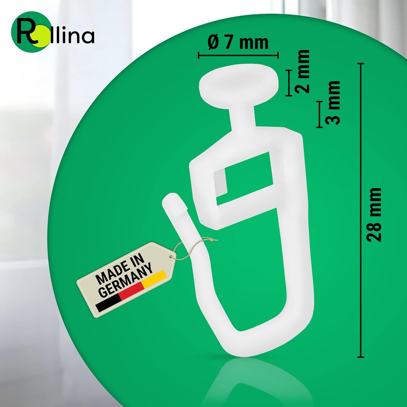 Rollina Curtain Gliders 7 mm (Pack of 100) - Curtain