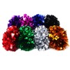 LLLucky Cheerleader Hand Flowers Cheerleading Handheld Pom Metallic Foil Plastic