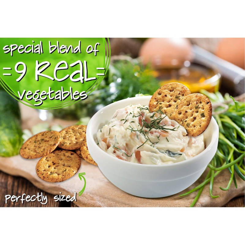 Dare Breton Minis Crackers, Garden Vegetable, 8-Ounce Packages (Pack of